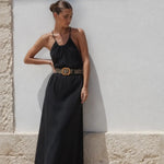 Capanzo Belt shown in a lifestyle setting, alternate view