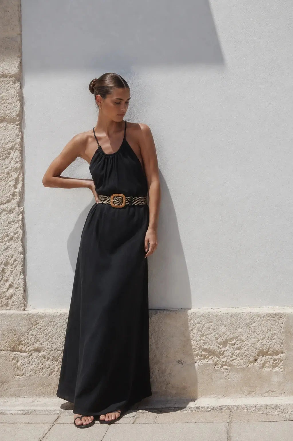 Capanzo Belt shown in a lifestyle setting, alternate view