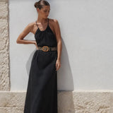 Capanzo Belt shown in a lifestyle setting, alternate view