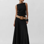 Capanzo Belt shown in a lifestyle setting, full length view