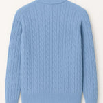 Front view of Cashmere Wool Zip Pullover