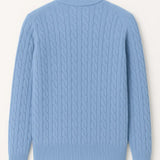 Front view of Cashmere Wool Zip Pullover
