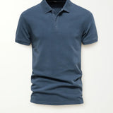 Front view of Navy Blue Men’s Casual Polo Shirt