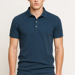 Men’s Casual Polo Shirt shown in a lifestyle setting