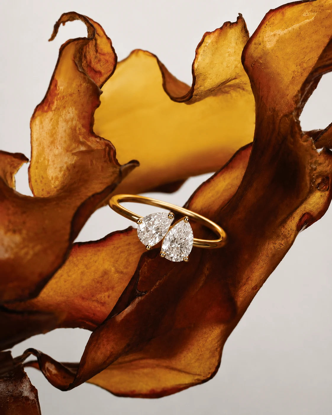 Celestia Ring shown in a lifestyle setting, full length view