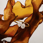 Celestia Ring shown in a lifestyle setting, full length view