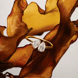 Celestia Ring shown in a lifestyle setting, full length view