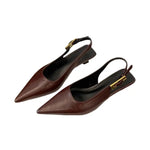 Three-quarter view of Burgundy Celina Pumps