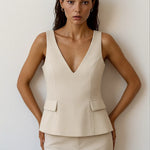 Celine Top shown in a lifestyle setting
