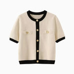 Front view of Beige Chanelle Top