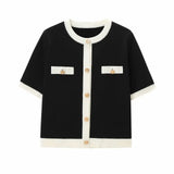 Front view of Black Chanelle Top