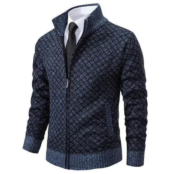 Front view of Blue Chic & Classy Stylish Men's Jacket