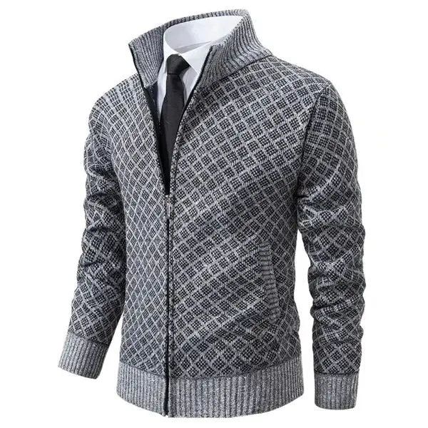 Front view of Gray Chic & Classy Stylish Men's Jacket