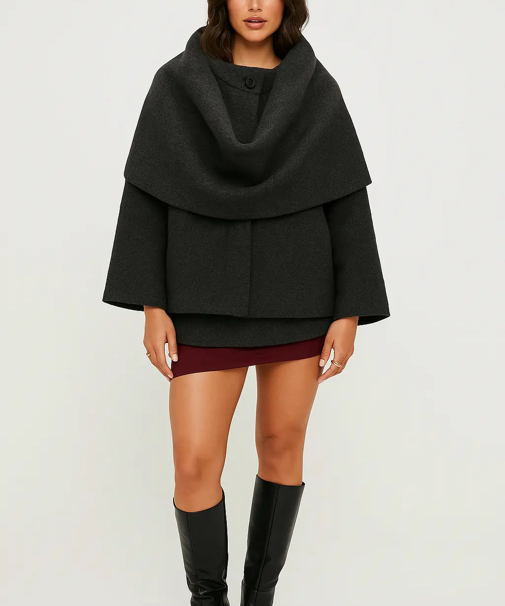 Chic Scarf-style Coat shown in a lifestyle setting