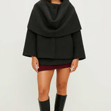Chic Scarf-style Coat shown in a lifestyle setting