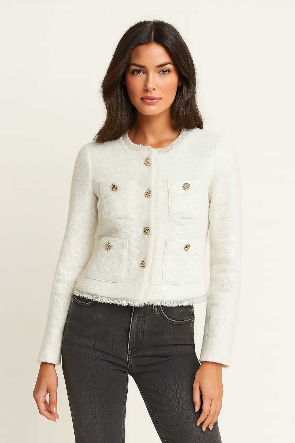 Back view of Chic Tweed Jacket, alternate view