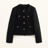 Back view of Black Chic Tweed Jacket