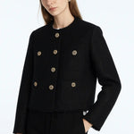 Close-up detail of Chic Tweed Jacket, construction detail