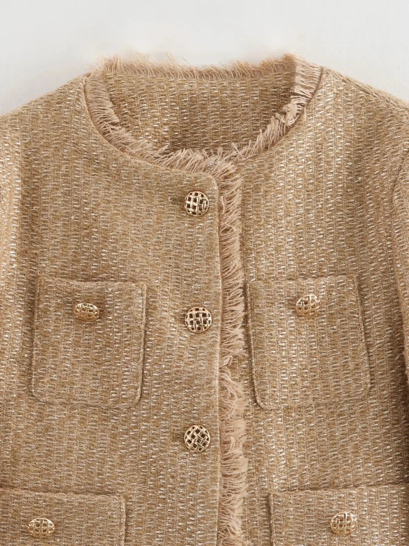Close-up detail of Chic Tweed Jacket