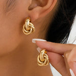 Chunky Hoop Earrings shown in a lifestyle setting