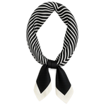 Front view of Black/White Cielé Scarf