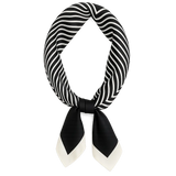 Front view of Black/White Cielé Scarf