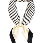 Front view of Creme/Black Cielé Scarf