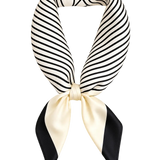Front view of Creme/Black Cielé Scarf