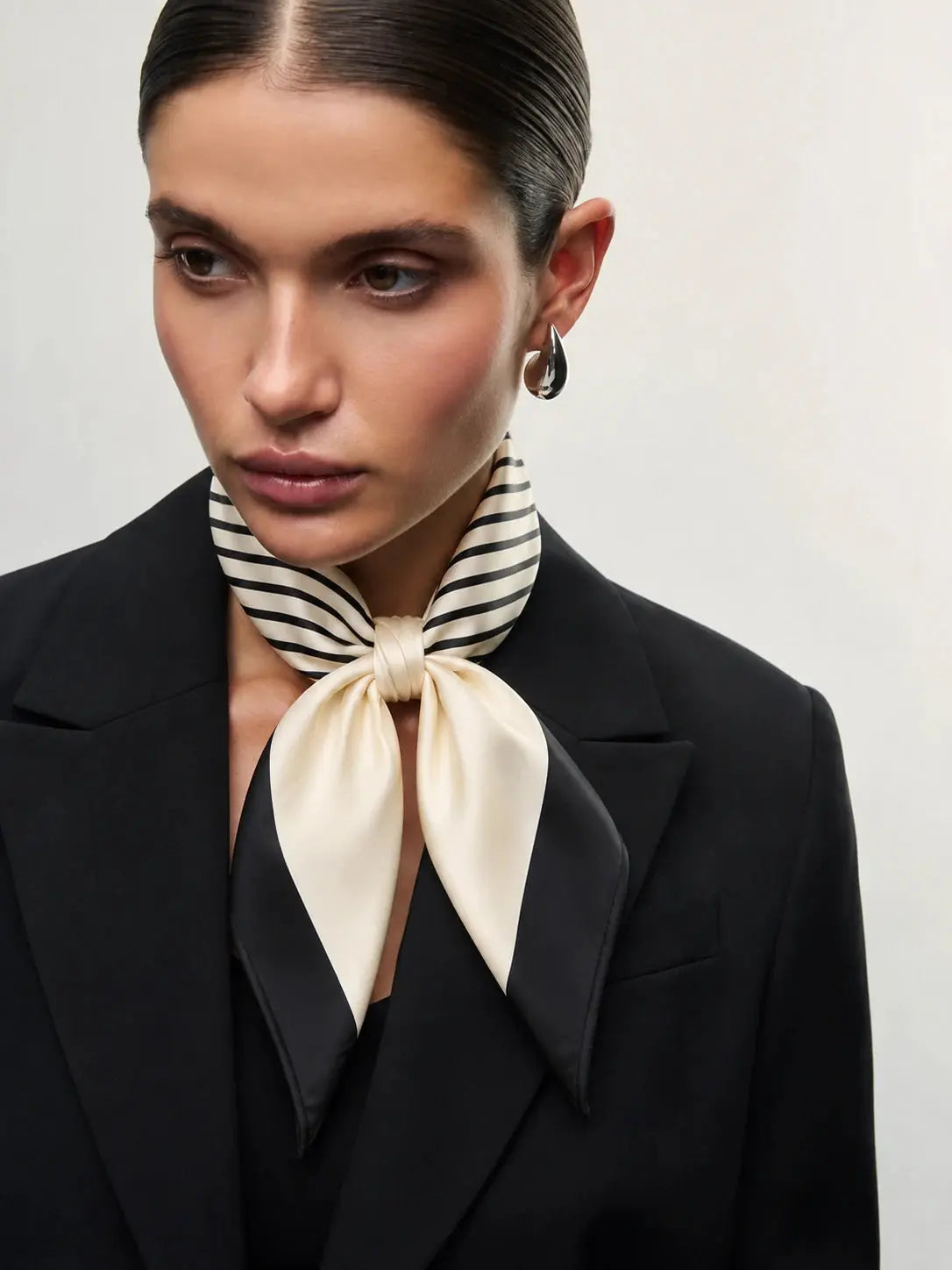Cielé Scarf shown in a lifestyle setting