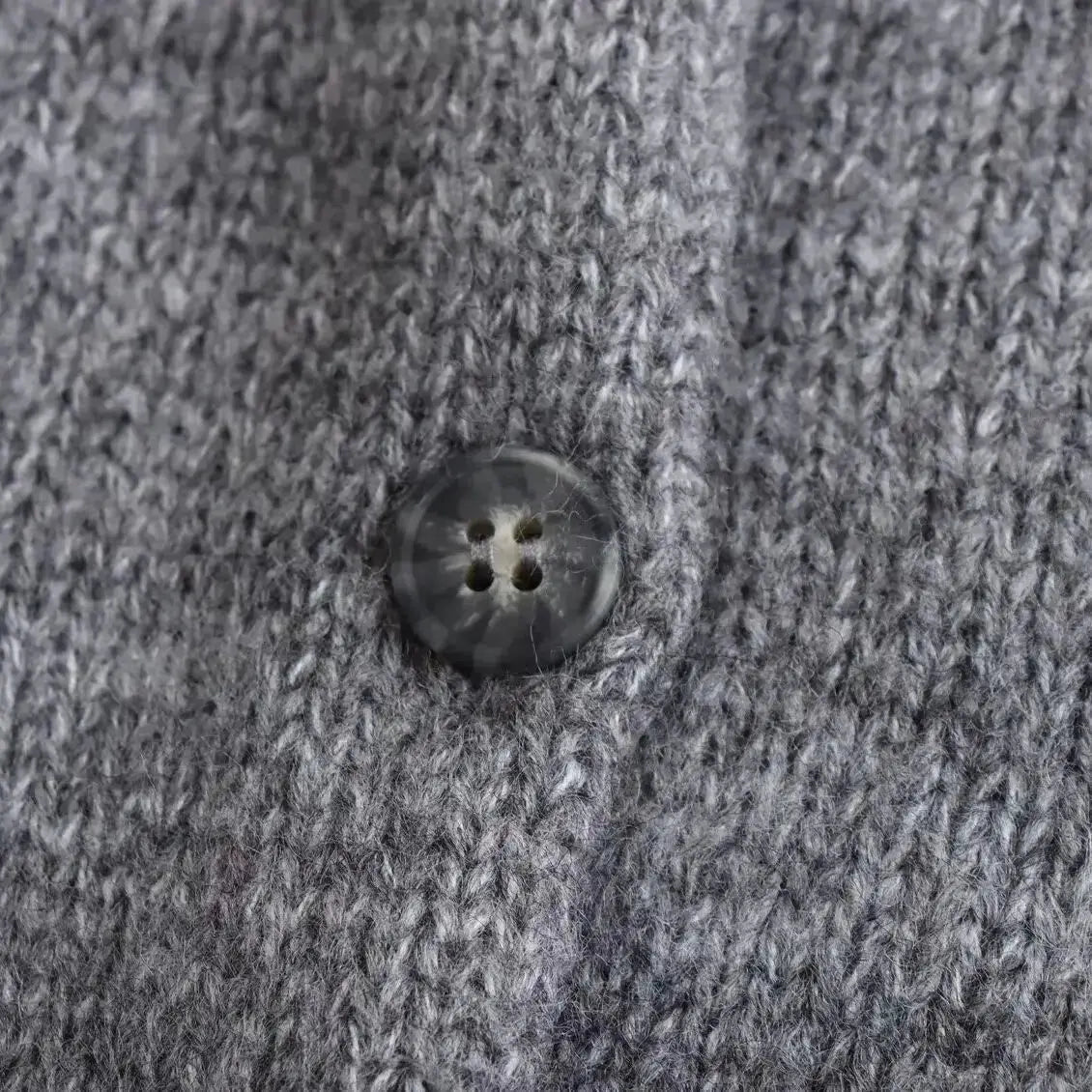 Close-up detail of Cinder Cardigan, construction detail