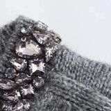 Close-up detail of Cinder Cardigan, fabric detail