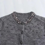 Close-up detail of Cinder Cardigan