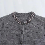 Close-up detail of Cinder Cardigan