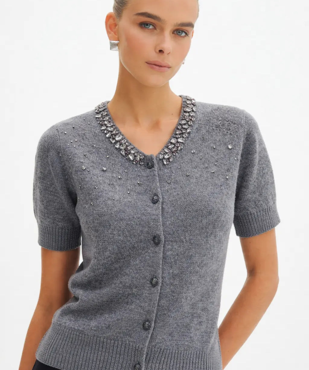 Cinder Cardigan shown in a lifestyle setting