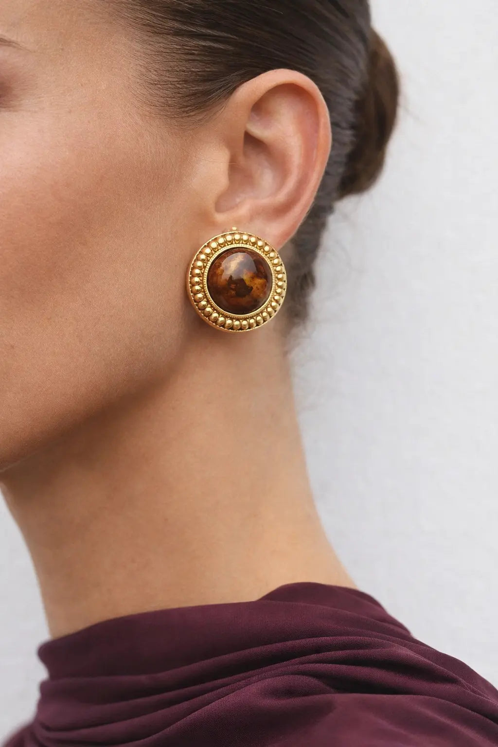 Clarendon Pearls Earrings shown in a lifestyle setting, full length view