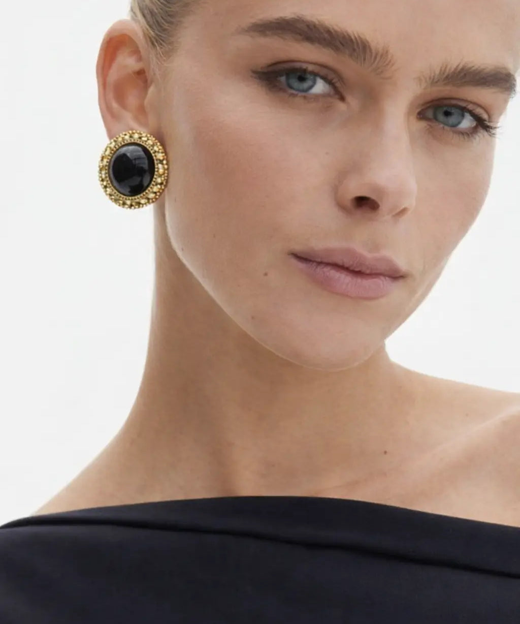 Clarendon Pearls Earrings shown in a lifestyle setting