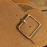 Close-up detail of Classic Boston Slipper Clogs, fabric detail