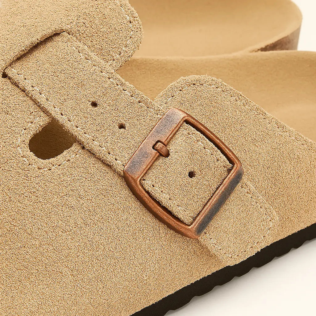 Close-up detail of Classic Boston Slipper Clogs