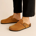 Classic Boston Slipper Clogs shown in a lifestyle setting, alternate view