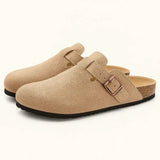 Side view of Brown Classic Boston Slipper Clogs