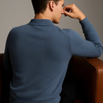 Classic Cotton Knit Sweater shown in a lifestyle setting, alternate view
