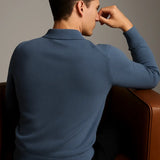 Classic Cotton Knit Sweater shown in a lifestyle setting, alternate view