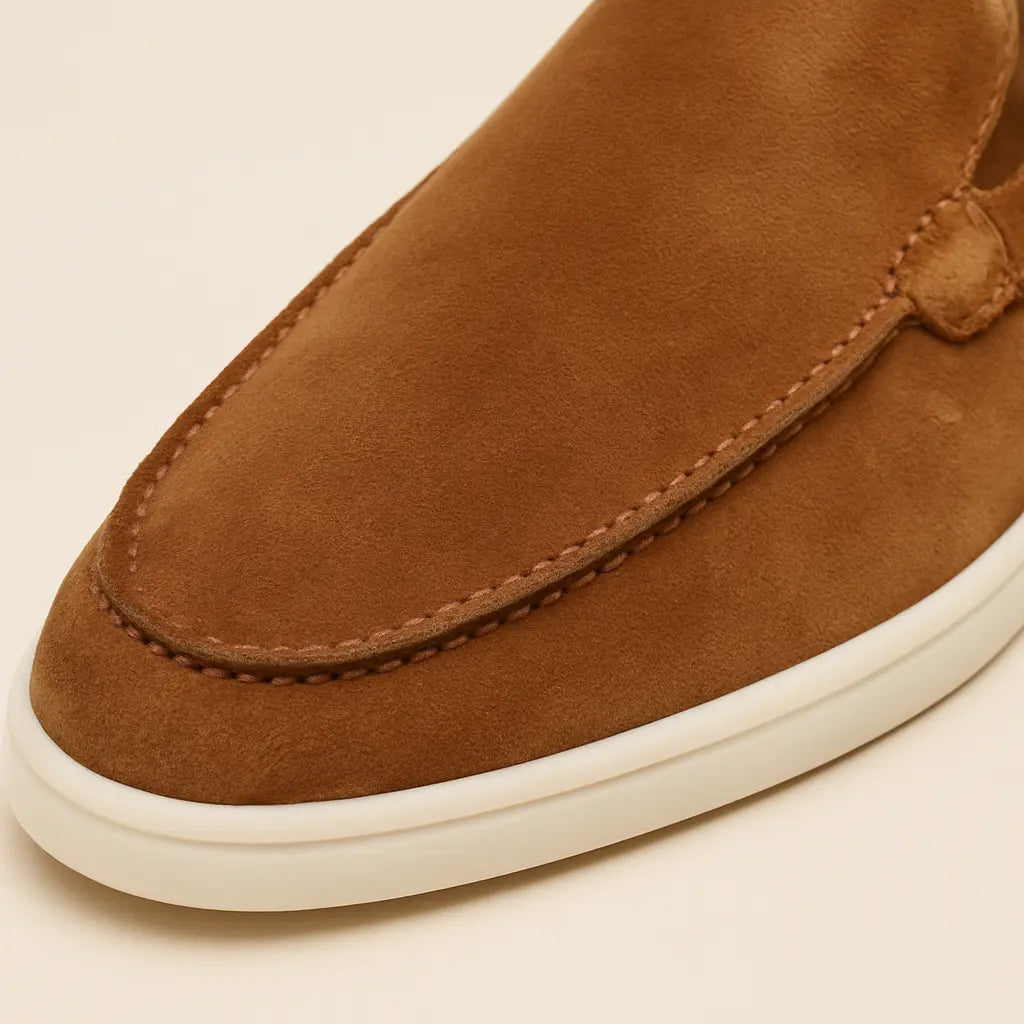 Close-up detail of Classic Loafers, fabric detail