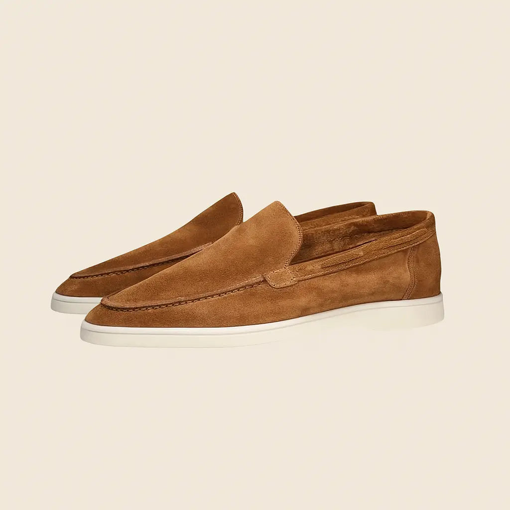 Side view of Chocolate Classic Loafers