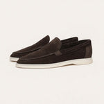 Side view of Coffee Classic Loafers