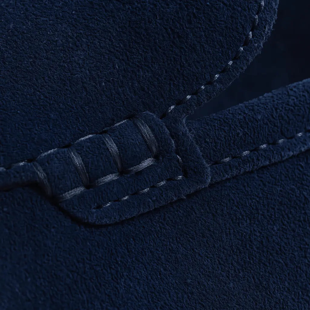 Close-up detail of Classic low Loafers, fabric detail