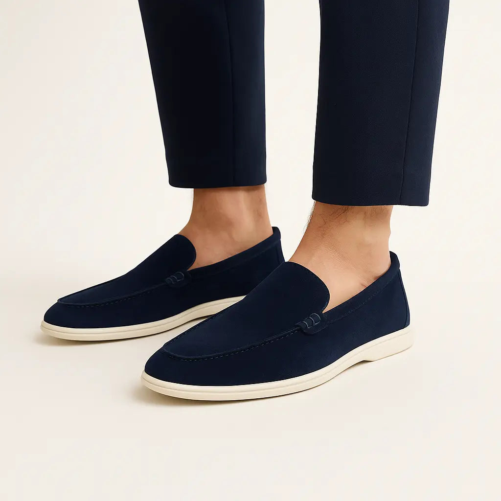 Classic low Loafers shown in a lifestyle setting, alternate view