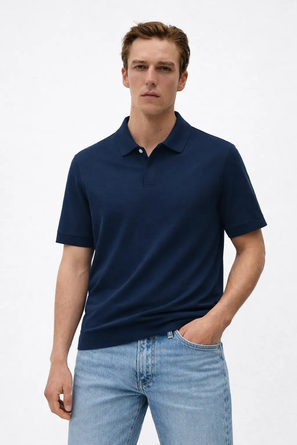 Classic Polo Shirt shown in a lifestyle setting
