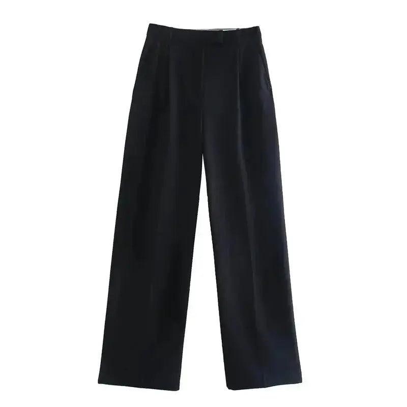 Front view of Black Cleo Suit Trousers