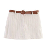 Front view of Beige Coastal shorts
